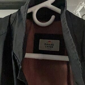 Marine Layer Men's Everett Dry Wax Chore Coat in Washed Navy Size Small